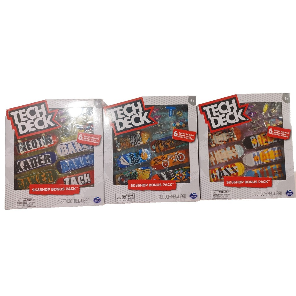 Tech Deck ZERO Skateboards Sk8shop Bonus Pack 6ct Fingerboard Toy Set